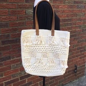 Cotton Macrame Beach Tote